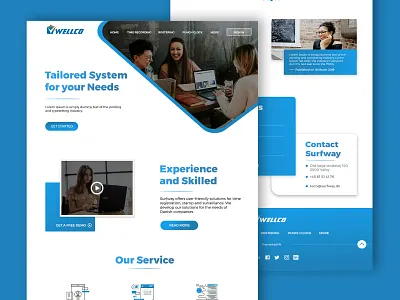 Wellco Landing Page ui ux web