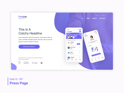Daily UI 051 Press Page dailyui 051 dailyui100 presspage