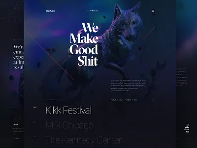 Dogstudio - Homepage 3d dog dogstudio illustration illustration agency portfolio webdesign webgl website