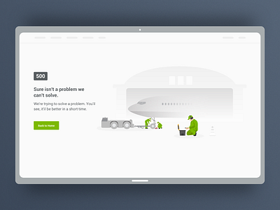 Flight 500 Error Page 500 error flight app sketch ui web site