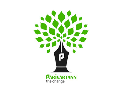 Parivartann The Change abstract adobe animation app apperal apple art direction artist artist banda artwork branding design designer green logo illustration illustrator india indore logo natural logo tree logo