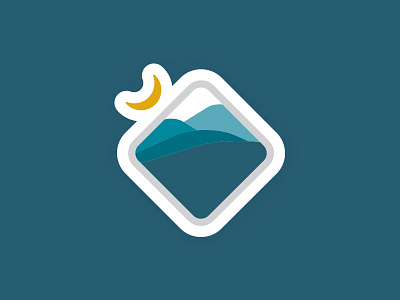 Upstate South Carolina Mark badge brand icon identity logo mark moon mountains south carolina