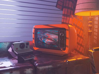 CGI Scene 3d art cinema cinema4d design film illustration industrial istanbul modelling movie old polaroid retro television