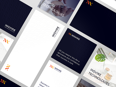 INSVIRE - social media post templates aiste brand branding branding agency design development agency geometry gradient icon logo logo design logo mark minimal simple logo social media social media post startup template tieatie ui