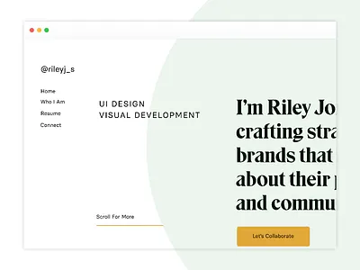 Portfolio Redesign #1 green homepage inspiration landingpagedesign layout minimal modern portfolio redesign simple typography ui web design yellow