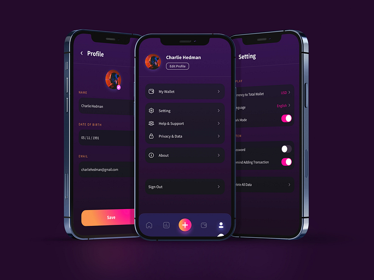 Fire Fintech Mobile App Design- Settings By Md Arafat Ul Alam On Dribbble