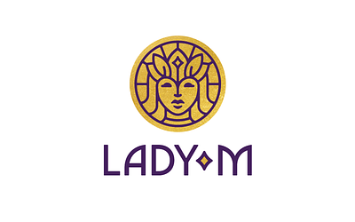 Lady M Premium Dispensary Logo adam mendez branding cannabis cannabis branding design dispensary logo design retail snackmachinecreative