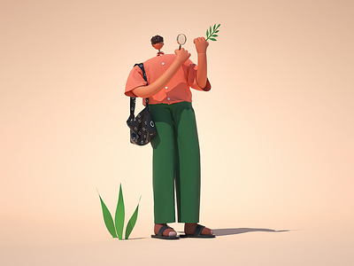 Flower c4d character art character creation design icon octane 设计 辛烷值