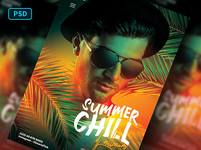 Summer Chill Dj Flyer Template club flyer dj dj flyer template edm flyer template graphicriver nightclub party advertisements party flyer poster template summer summer flyer