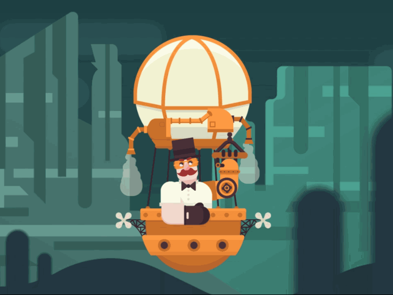 Wild Wild West animation character character animation character art desert illustration motion motion animation motion graphics steampunk