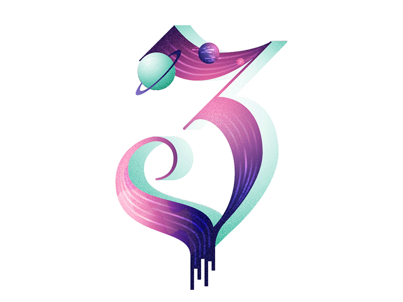Area Code – LA 3 3 after effects grain illustrator lion motion planet space vaporwave