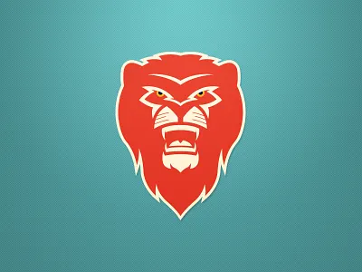 Lion Logo - Red bold branding clean concept lion logo sports