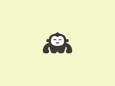 baby gorilla logo animal ape branding design flat for sale gorilla icon logo monkey logo primate vector zoo