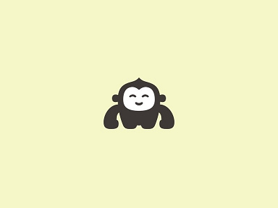 baby gorilla logo animal ape branding design flat for sale gorilla icon logo monkey logo primate vector zoo