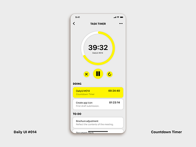 DailyUI #014 Countdown Timer app countdown timer dailyui interface task app timer ui