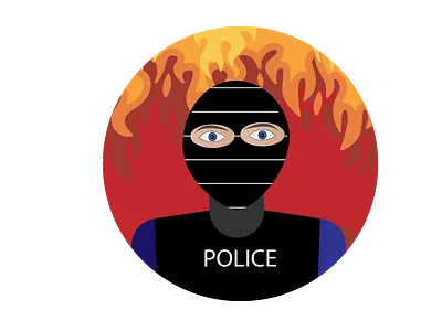 Just a policema animation design flat illustration illustrator minimal vector