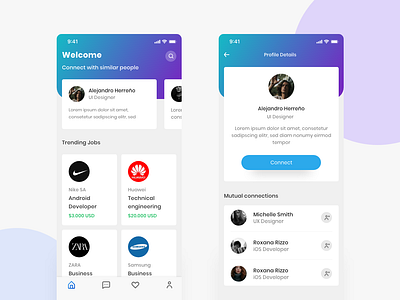 Job - UI adobe xd colors design illustration invision studio landing page sketch typography ui design uiux ux webdesign