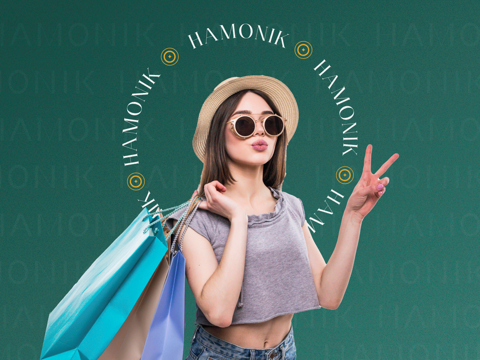 Hamonik Branding brand brand design branding design ecommerce fashion fashion store logo logo deisign minimal online store shopping