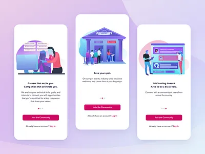 Onboarding - Jumpstart iOS illustration intro screen ios jumpstart login onboarding sign up splash wlebovics