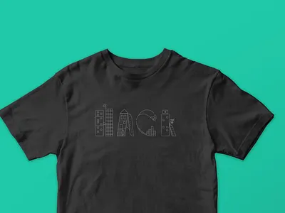 Hackathon buildings finance hack hackathon illustration monoweight san francisco shirt