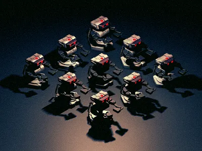 ROB army 3d c4d cinema4d render rob robot super smash bros videogame