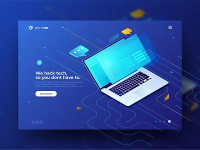 Technology Header Concept blue concept futuristic gradient header illustration modern technologies technology template