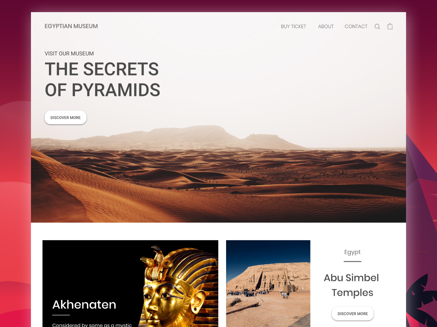 Example of Website The Secret of Pyramids