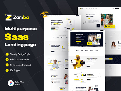 Zamba - Multipurpose Saas Website Figma Template saas trend