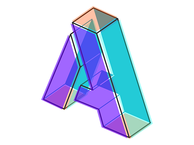 Logo Work in Progress! 3 dimensional 3d a a icon alphabet branding color colors design illustration illustrator layers letter logo overlay transparency type typo logo typography vector