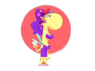 Miss F. 36 days of type character design fairy illustration tooth fairy