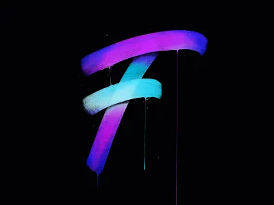 36daysoftype "F" 36daysoftype calligraphy digital illustration lettering logo procreate type