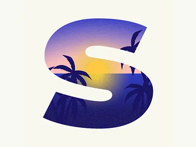 36 days of type | Letter S 36days adobe 36days s 36daysoftype 36daysoftype06 design graphic graphic design illustration illustrator sea sun sunset typography vector wacom intuos