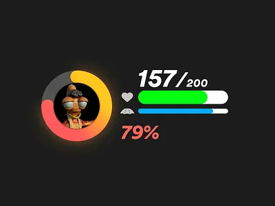 Game HP Bar game ui gaming health bar hp hp bar meter ultimate video game