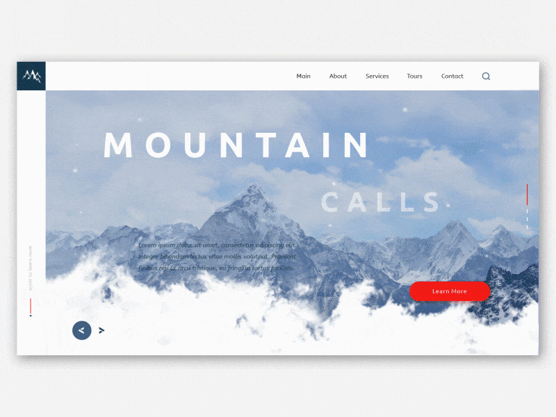 Web Animation animation design mountain tourism ui ui interaction ux web website