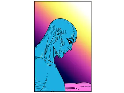Dr. Manhattan character comic graphic hero illustration illustrator illustrator art photoshop sketch vector vector art watchmen