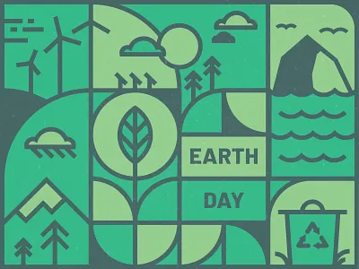 Earth Day cloud design environment green green illustration iris creative renewable energy