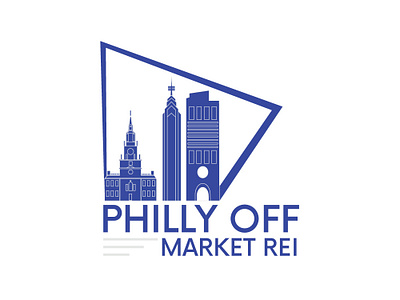 Philadelphia logo creation flat illustration logo ui vector