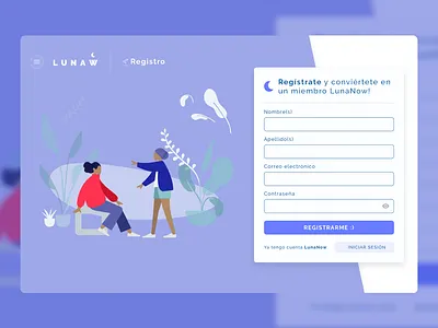Sing Up - Lunaw design diseño illustration inspiration sing up singup style ui ui web design uidesign uidesigner userinterface ux web design webdesign