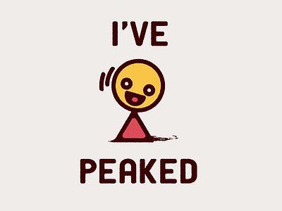 Peaked age design fashion funny graphic humor illustrator minimal peak people simple threadless tshirt