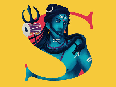 S H I V A 36daysoftype illustration s shiva typography