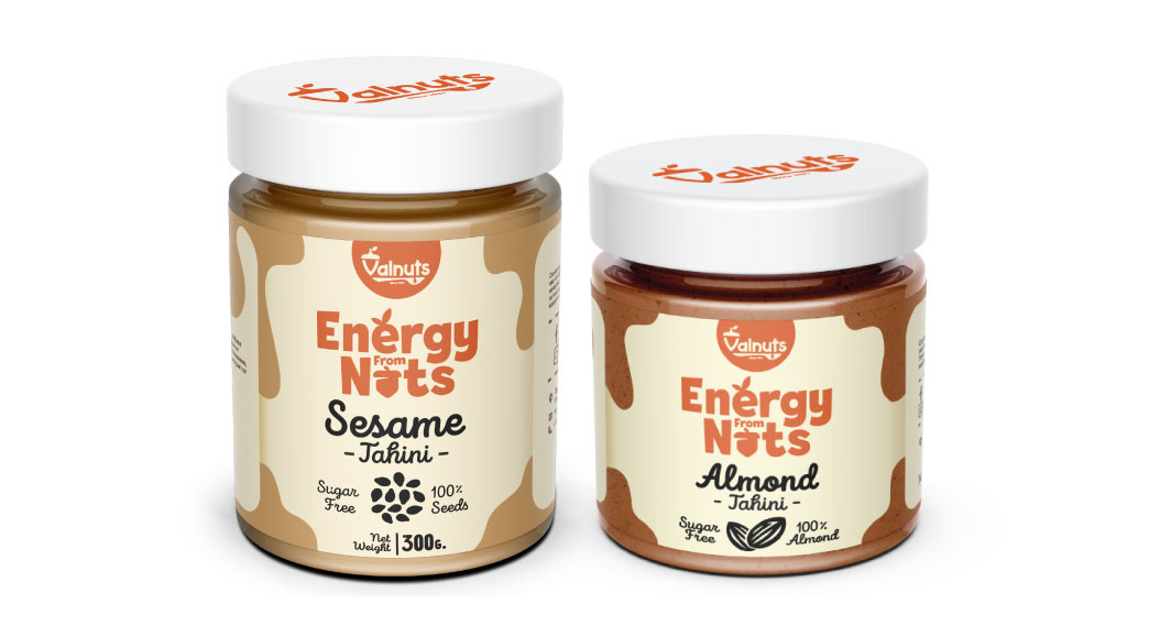 Rebranding & Packaging for a nut butter label. acorn food and drink food packaging hazelnut healthy jar labels jar packaging label design nut nut brand nut butter nut labels nut logo nut packaging nuts packaging packaging design peanut butter rebranding tahini