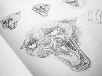 Kitty angry animal art artist black brand branding design draw drawing graphic art illustration illustrator logo sketch sketch book type typography wild wild cat