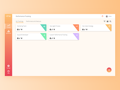 Performance Tracking App application interface performance ui ux web wip