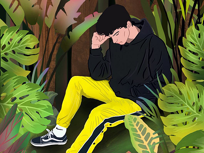 Lost graphic illustration design