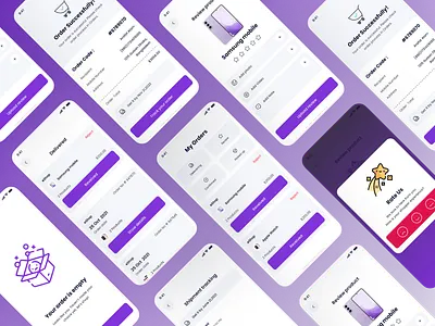 Ecommerce mobile app design-Order UI add to cart app design cashon delivery design ui kit ecommerce ecommerce app ecommerce shop electronics shop online payment online shop order review ui ui design template ui kit ui ux