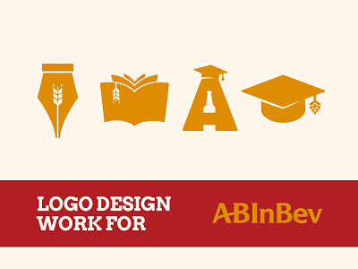 Logo work for AB InBev ab inbev academy logo beer beer bottle beer branding beer company beer design beer logos beer tap brewery corporate logos internat departments logo logo bottle logo design visual identity