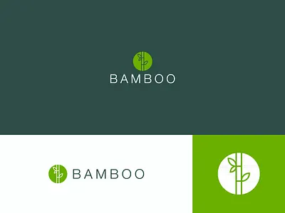 Bamboo Logo concept bamboo design grid icon logo mark