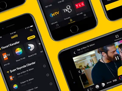 Live TV Mobile App application channels live mobile mobile app play tv ui video