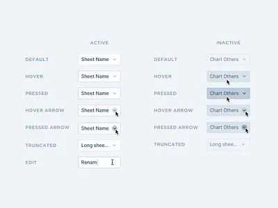 Tabs States app button clean component dashboard design inputs interface minimal simple states ui ux
