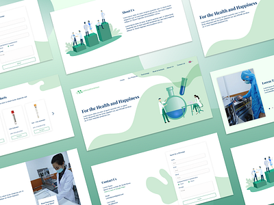 Chemical Medical App Landing Page app chemical web dashboard gradient illustration isometric medical web user experience user interface website